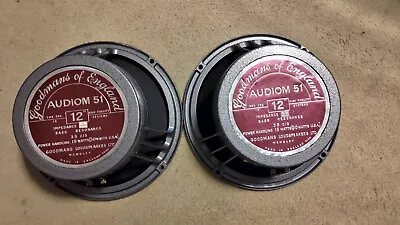 Mint Goodmans Audiom 51  12'' Speaker Drivers With Measured T/S Data Pair • $410