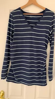 GAP Navy And Pale Blue Maternity Top • £5