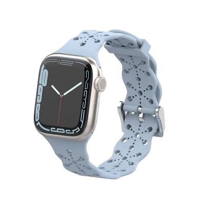 $16.46 • Buy Silicone Band Strap For Apple Watch Series 7 SE 6 5 4 3 2 1 38 40 41 42 44 45mm