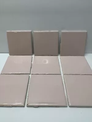 1950's Vintage Reclaimed Ceramic Wall Tile - Pastel Pink  4 X 4 Bathroom Stylon. • $4.90