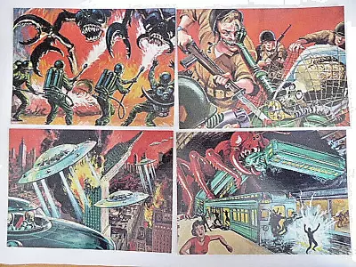 Set Of 4  Mars Attacks Premium Cards By Renata Galasso 1984 Mint • £9.99