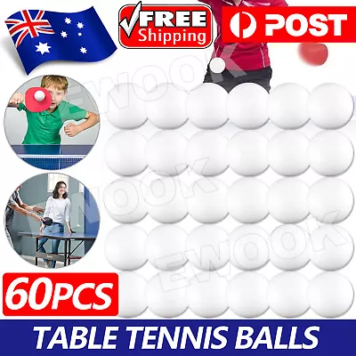 $16.95 • Buy 60PCE Table Tennis Balls Quality ABS Uniform Thickness Seamless Design 40mm