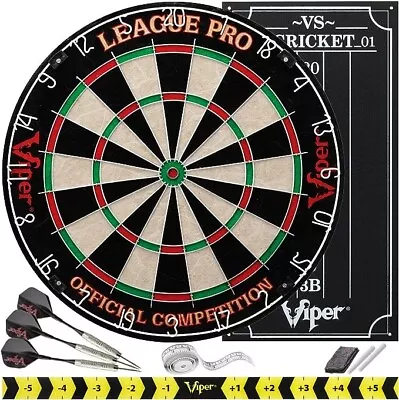 Viper League Pro Regulation Bristle Steel Tip Dartboard Starter Set - Brand New  • $49