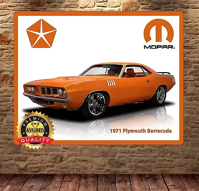 1971 Plymouth Barracuda - Mopar - Metal Sign 11 X 14 • $27.99