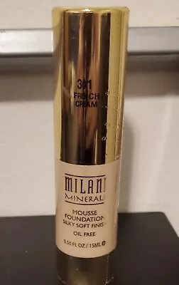 Milani Minerals Mousse Foundation Oil Free Silky Soft Finish 301 French Cream • $13.99