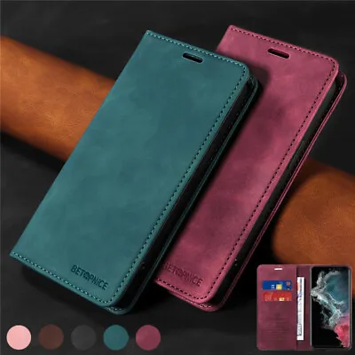 For Samsung S23 S22 S21 S20 FE Ultra S10 S9 Plus Cover Leather Flip Wallet Case • $6.49