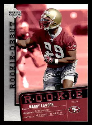 2006 UD Rookie Debut Manny Lawson #180 San Francisco 49ers Football Card • $1.50