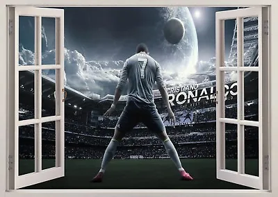 £10.99 • Buy CR7 Cristiano Ronaldo Madrid Football 3d Window Wall View Sticker Poster 1008