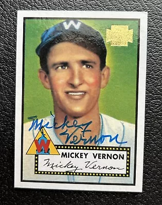 Mickey Vernon Signed Autographed  2001 Topps Archives #18 Washington Senators • $9.95