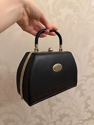 G.Versace Antique Bag Vintage Old Women's Handbag Black Color Made In Italy • $170