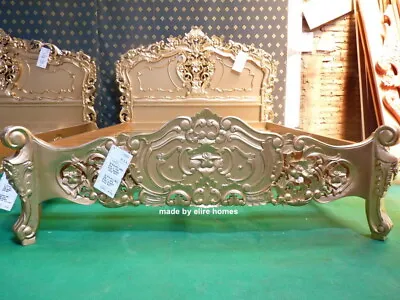 £1499 • Buy 5' King Size Mahogany French Style Furniture Baroque Gold Rococo Bed