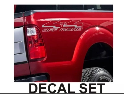 Off-road Vinyl Decals 4x4 Off Road Decal Set For Ford F150 Raptor - 16x3 Inch Bone Design Vinyl Stickers 235/75/16 Off Road Tires