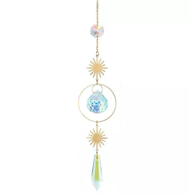 £4.99 • Buy Crystal Sun Catcher Moon Prism Pendant Suncatcher Rainbow Maker Window Hanging