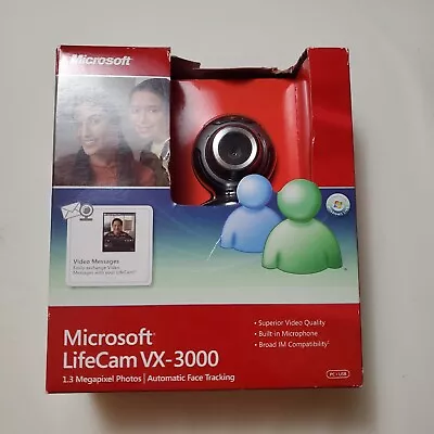 Microsoft LifeCam VX-3000 Webcam - Windows Vista Compatible Web Cam Factory Seal • $12.97