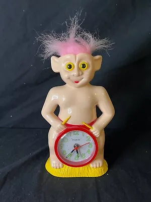 Troll Drummer Alarm Clock Lucky Boy Archie McPhee Extremely Rare! WORKS! • $459.99