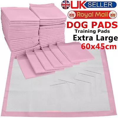 £9.99 • Buy 30 50 100 200 60x45cm Large Puppy Training Pads Toilet Pee Wee Mats Pet Dog Cat