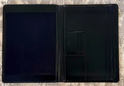 BLACK LEATHER Cole Haan Portfolio Case Pouch Binder Briefcase • $39.99