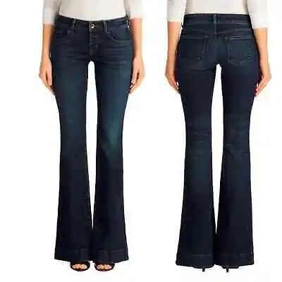 J Brand Lovestory Wide Leg Flare Dark Wash Denim Blue Jeans Women's 29 • £42.75