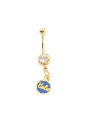 Ucla University Body Jewelry Stainless Steel 14g Curved Navel Barbell Belly Ring • $7.99