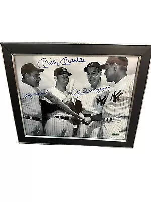 Signed Autographed Photo Mickey Mantle Joe DiMaggio Yogi Berra Certified • $46