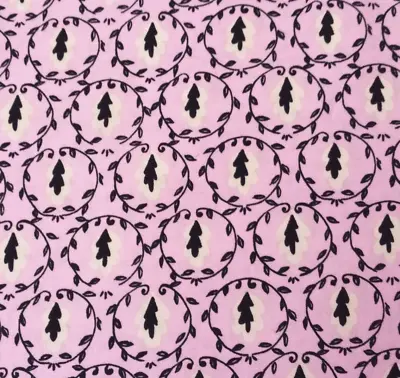 24  McKenzie Dena Designs FreeSpirit Leaves Damask Pink Black Ecru • £5.29