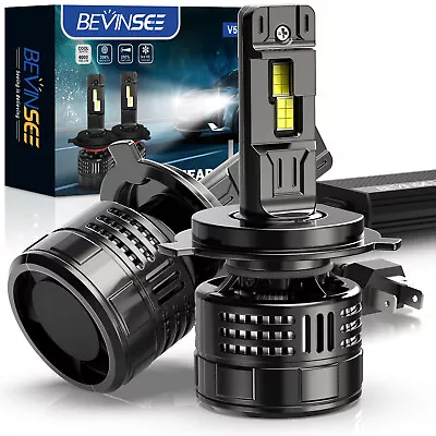 BEVINSEE 2x H4 LED Headlight Bulbs Conversion Kit 150W 40000LM Hi/Low Beam Light • $59.99