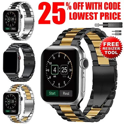 $14.90 • Buy For Apple Watch Band Series 8 7 6 5 4 3 2 SE 38/41/40/42/44/45mm Stainless Steel