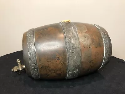 Antique Dutch Metal Decorative Banded Barrel Keg • $24.99