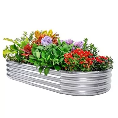  Galvanized Raised Garden BedOutdoor Galvanized Planter Boxes 4×2×1ft Silver • $44.04