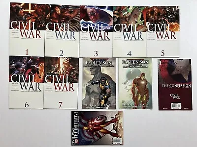 Civil War #1-7 Complete Set 2006 + Lot Of  2 Civil War One Shot + 2 Fallen Son • $35