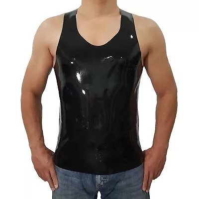 Brand New Latex Rubber Gummi Black Undershirt Muscle Shirt (one Size)  • $23.99