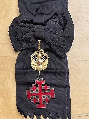 VATICANHOLY SEEORDER OF THE HOLY SEPULHRE SASH BADGE 115 X 53 Mm • $425