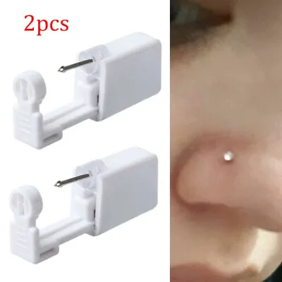 2pcs Disposable Ear Piercing Tool Gun Earrings Ear Stud Gun Kit Stud Piercing • £5.99