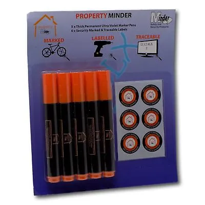 5 Thick 4mm Permanent Ultra Violet Security Property Marker Pen Invisible UV Ink • £7.23