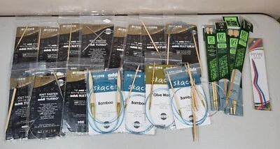 $100 • Buy Large Mixed Lot Of Knitting Needles - Addi & Takumi