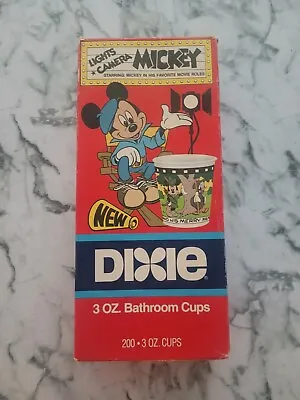 Vintage Disney Mickey Mouse 3 Oz Dixie Cups Bathroom • $19.99
