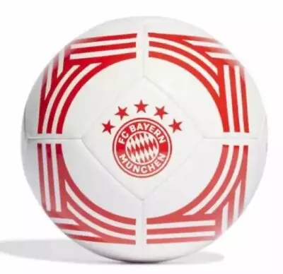 Adidas Bayern Munich Munchen 2023 - 2024 Home Club Soccer Ball - White/Red • $29.99