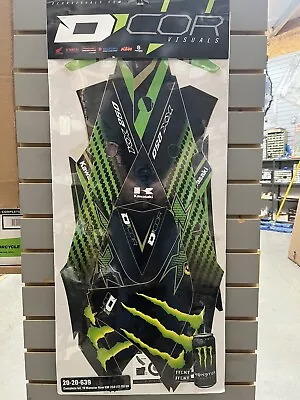 D Cor Monster Energy Kawasaki KXF 250 (17-19) Full Graphics Kit NOS • $50