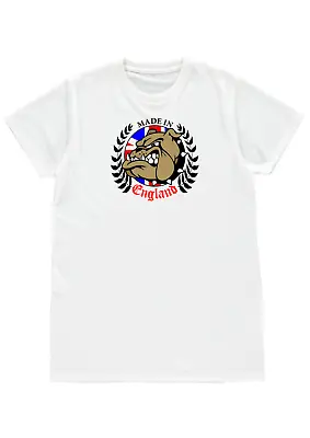 Funny Made In England British Bulldog Uk Flag T Shirt Mens Unisex Birthday Gift • £11.99