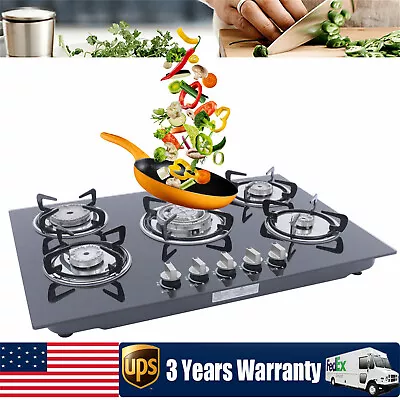 5 Burner 30 Inch Built-In Stove Top LPG/NG Gas Cooktop W/ Flameout Protection! • $179.55