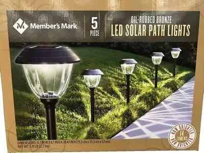 Member's Mark Oil-rubbed Bronze Led Solar Path Lights 5 Count *niob • $44.99