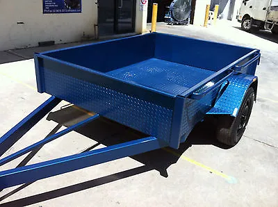 Brand New Box Trailer  THICK FLOOR 8X5FT HDUTY 40CM DEEP 7x5 9x5 Also Available  • $1750.69