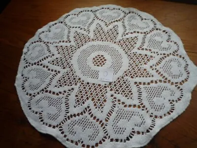 Vintage  White  Cotton Doiley Traycloth    Placemat O • £2.99