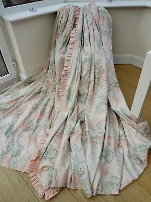 £125 • Buy Stunning Bespoke Country Cottage Vintage Huge Floral Curtains And Tiebacks