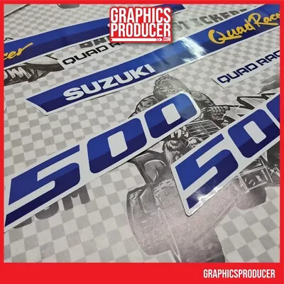 SUZUKI LT500 QUADRACER QUADZILLA Graphics Kit Sticker 87-90 Model White Fenders • $125