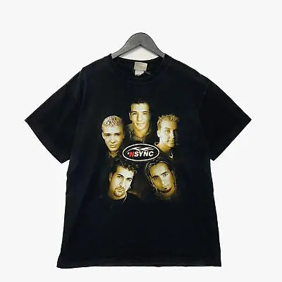 Vintage 1999 NSYNC Black T-shirt Size L Winterland Boy Band Tour Tee • $59.99