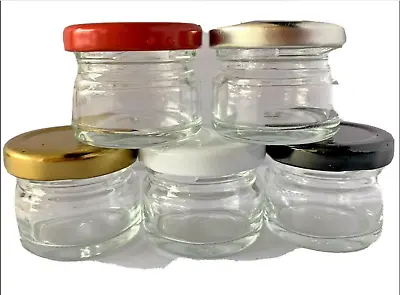 £2.99 • Buy  25ml.Small Glass  Clear Jars With Screw Top  Wedding,Honey,Jam Inc.HONEY 35gram