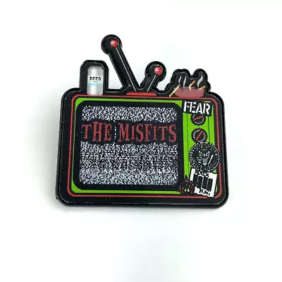 The Misfits Static Age TV Lenticular Metal Enamel Lapel Pin Badge 1.75  Wide • $10.95