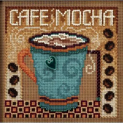 DIY Mill Hill Cafe Mocha Coffee Mug Cup Button Bead Cross Stitch Picture Kit • $20.95