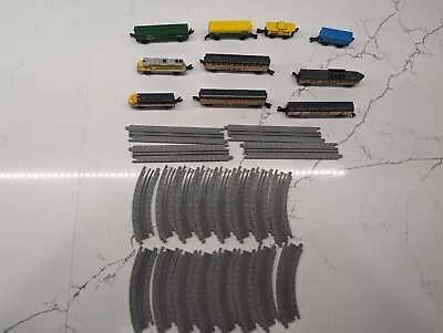 Vintage Micro Machines Union Pacific Train Set - 1989 Galoob 10 Cars - 20 Tracks • $45